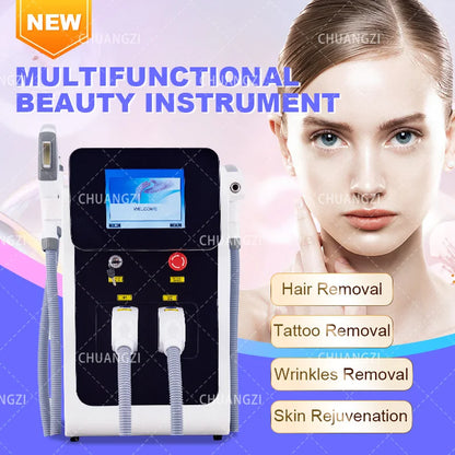 3-in-1 Portable Professional ND YAG & IPL Laser Machine – Hair, Tattoo & Pigment Removal, Skin Rejuvenation