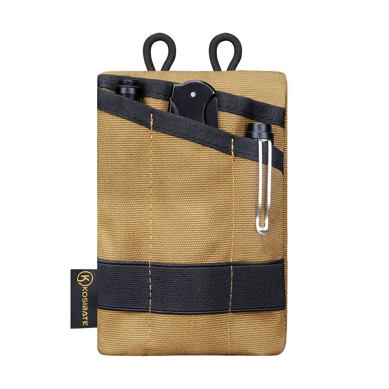 Kosibate Tactical EDC MOLLE Pouch - Mini Wallet Card Holder Key Belt Waist Pack for Camping, Hiking and Outdoor Use