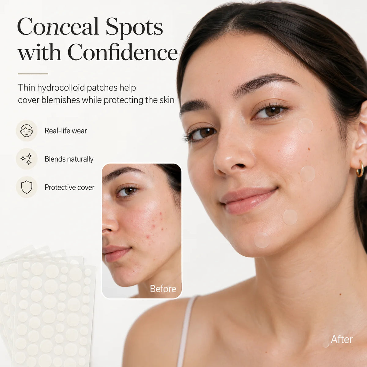 360pcs Invisible Acne Patches - Pimple Spot Stickers for Skin Care