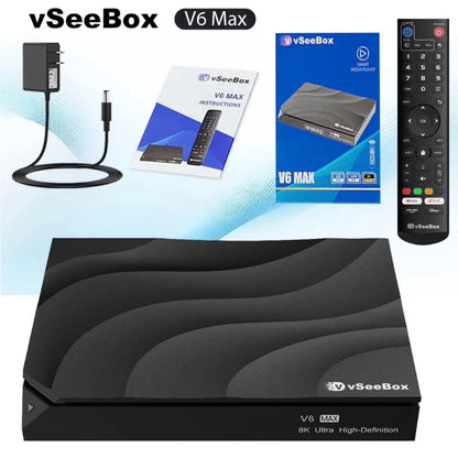 vSeeBox V6 MAX 8K Streaming Box - 64GB Ultra HD Media Player with Advanced Entertainment Features