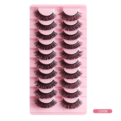 2/10 Pairs 3D Mink Strip False Eyelashes – Dramatic Fake Lash Extensions for Makeup
