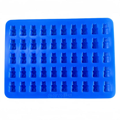 Gummy Bear Silicone Molds - Mini Chocolate Candy Molds with Droppers Food Grade Nonstick Baking Set of 4