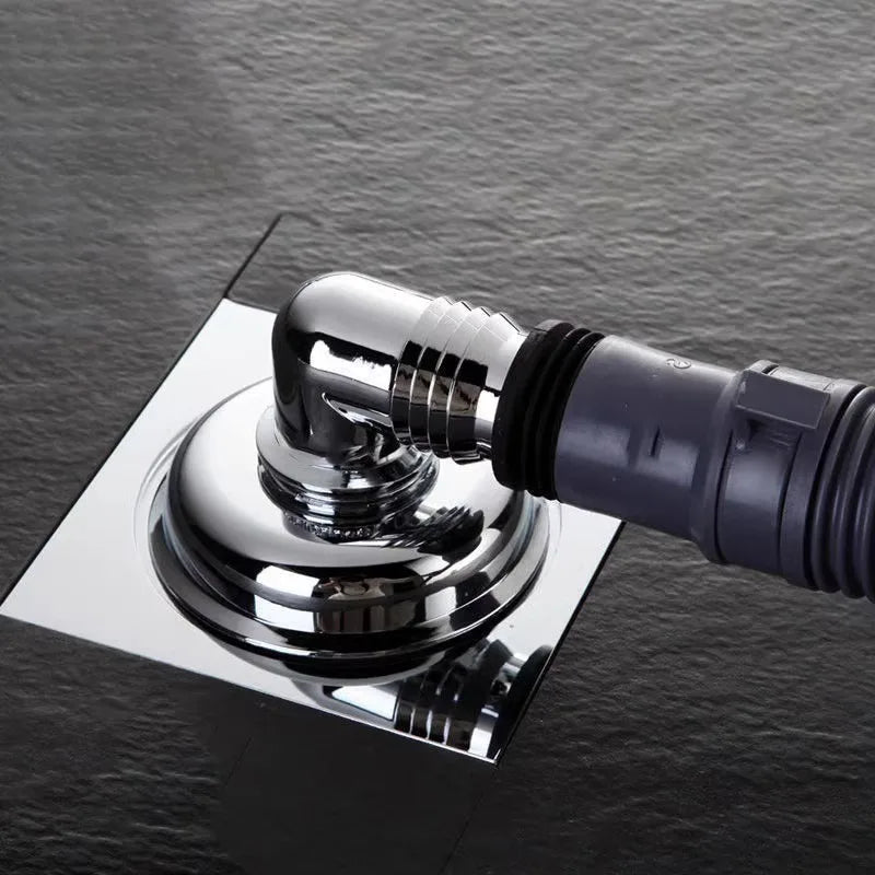 Washing Machine Floor Drain Connector - Three-Way Drain Pipe Cover with Odor & Overflow Protection