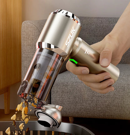 SZUK Mini Wireless Car Vacuum Cleaner – 98500Pa Powerful Suction, Handheld Portable Vacuum for Car Cleaning