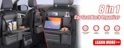 SEAMETAL Wireless Charging Car Seat Gap Organizer – 40W USB-C/Lightning Fast Charge, Auto Center Console Storage Box