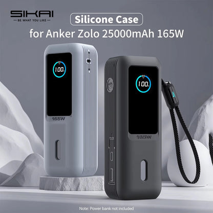 Anker Zolo 25000mAh Power Bank Silicone Case - Protective Travel Carrying Cover with TF/SIM Storage Bag
