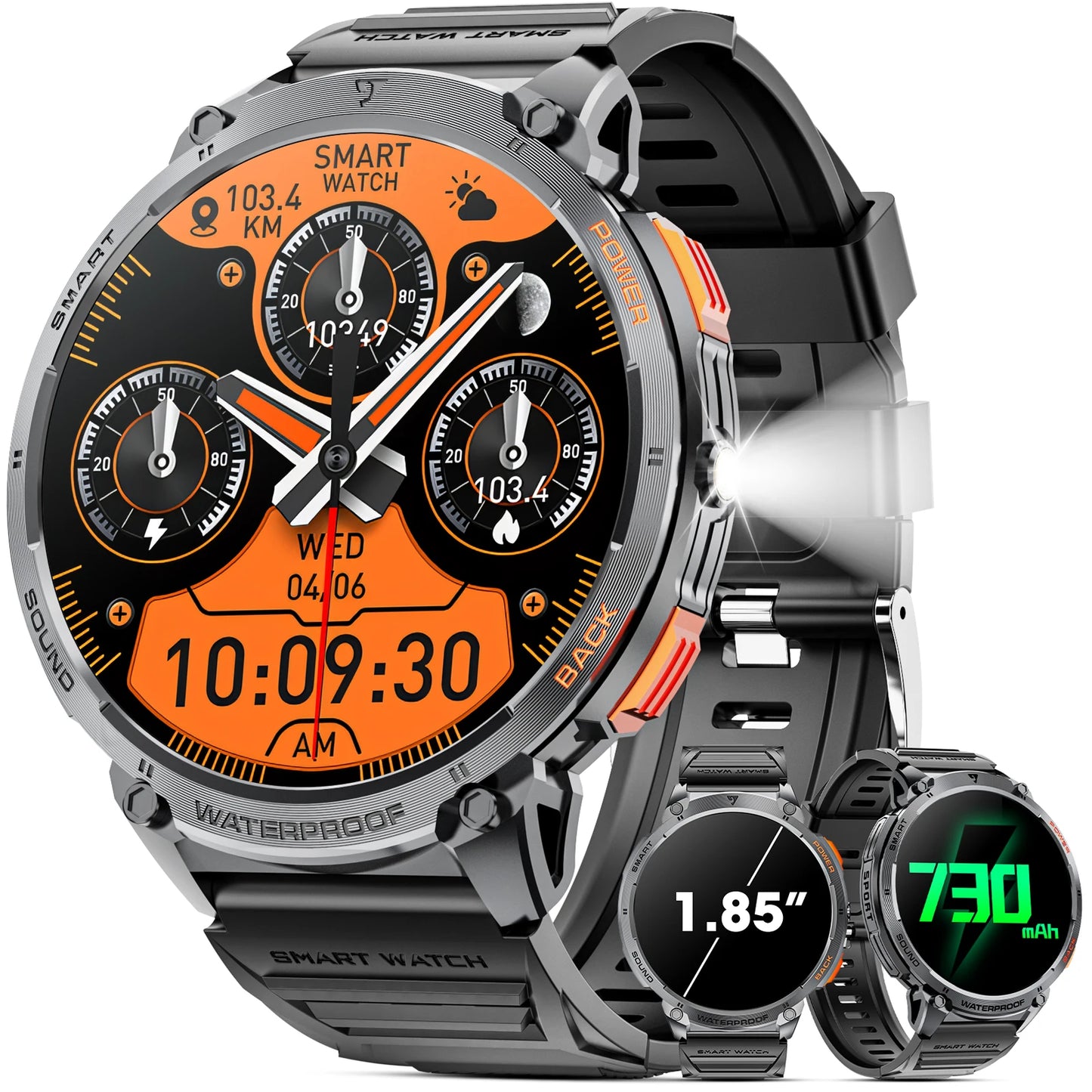Karchilor 2025 Smartwatch — Men’s & Women’s Bluetooth Call Fitness Watch with 1.85" HD Screen, Waterproof Sports Tracker
