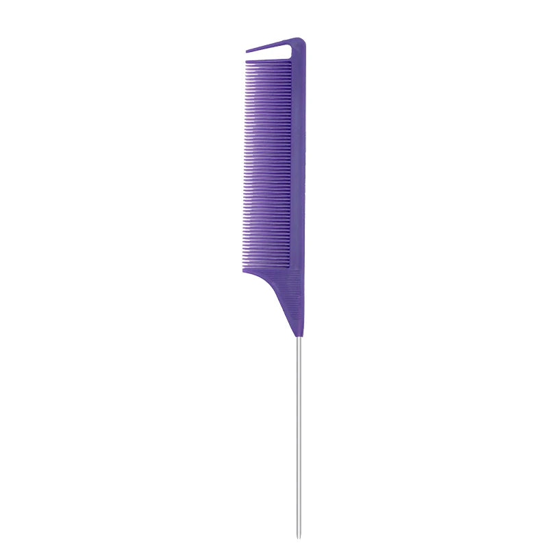 Pro Pointed Tail Comb – Anti-Static Hair Styling Brush, Steel Needle Pin Rat Tail Comb for Salon & Barber Accessories