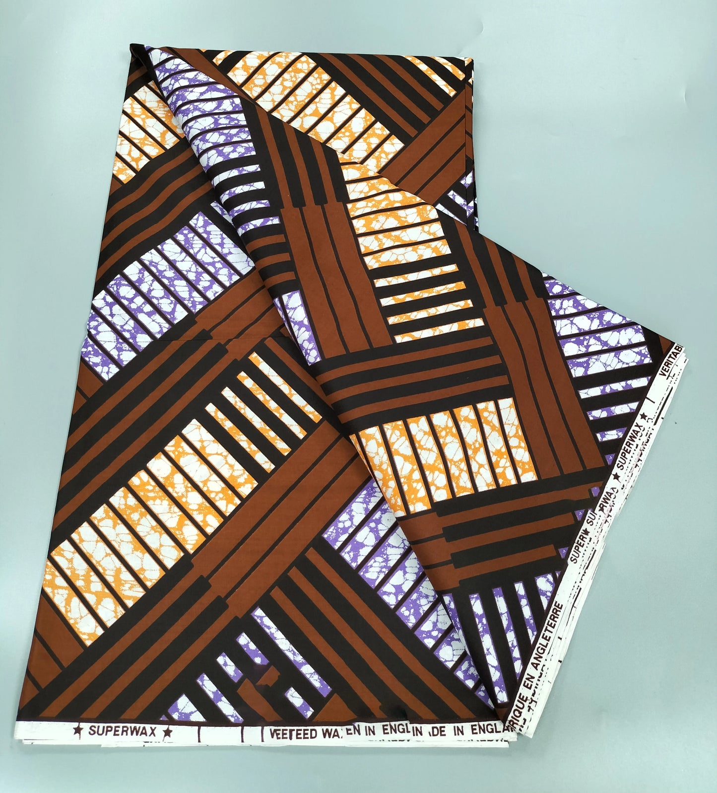 African Real Wax Print Fabric - 100% Cotton Nigerian Ankara Sewing Material for Party Dresses