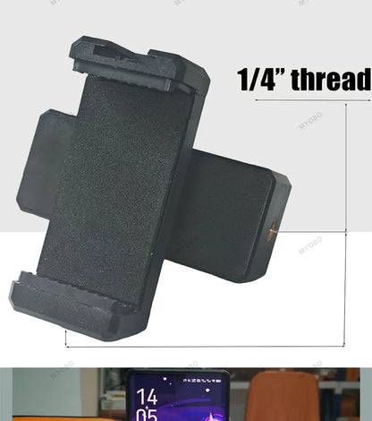 Teleprompter Clip for Phone – Live Broadcast Desktop Handheld Stand, Video Subtitle & Speech Reading Tripod Accessories