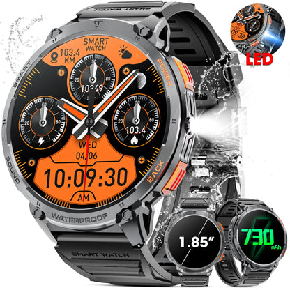 Karchilor 2025 Smartwatch — Men’s & Women’s Bluetooth Call Fitness Watch with 1.85" HD Screen, Waterproof Sports Tracker