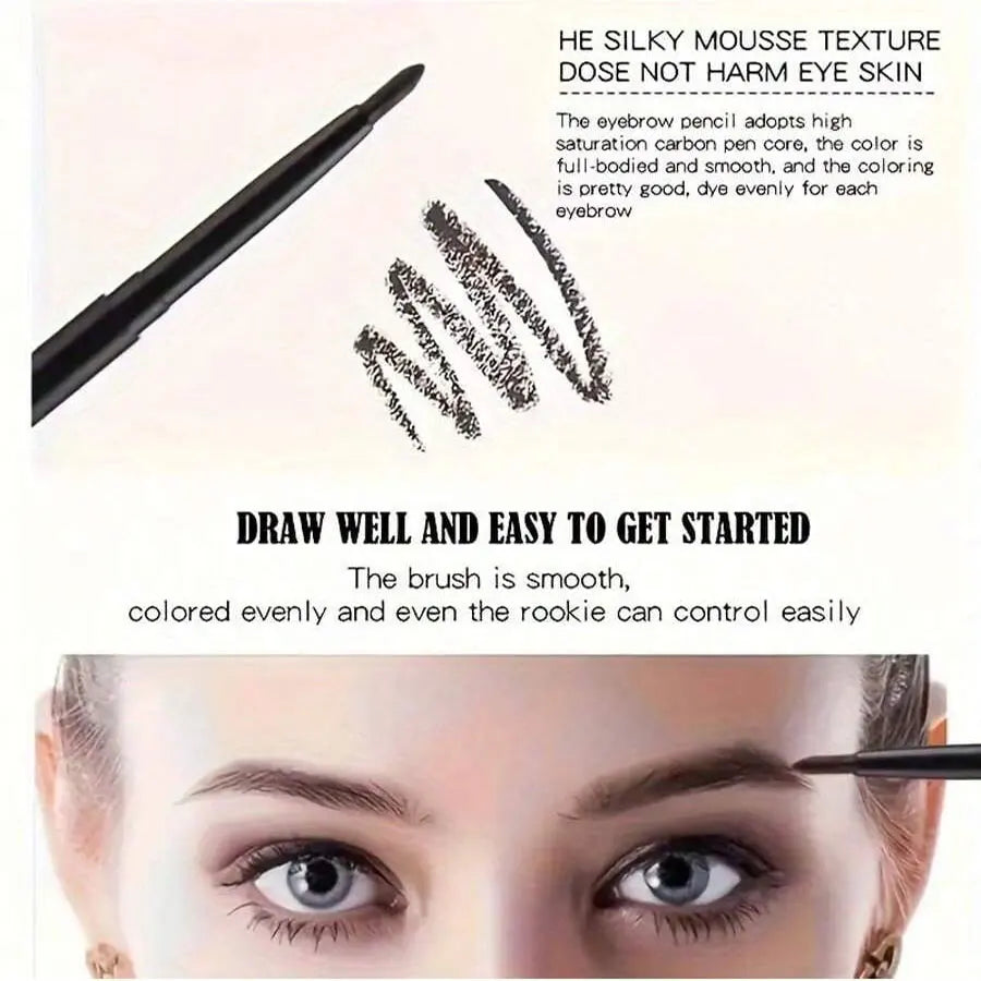 3pcs Waterproof Black Eyeliner Pencils – Smudge-Proof, Long-Lasting & Beginner-Friendly Eye Makeup