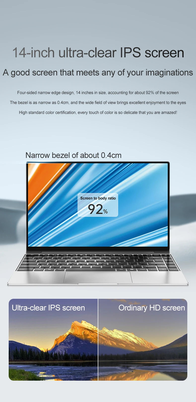 14.1" Ultra-Slim Laptop — 16GB RAM | 2TB SSD | Intel CPU | FHD Anti-Glare Display | Windows 11 Pro Office & Study PC