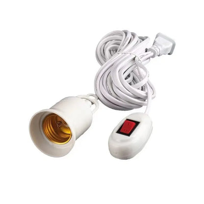 Versatile Lamp Bases with Switch: 3/5/8/10m LED Bulb Socket Adapter E27 Screw Lamp Holder - Suspension Tools with Two Plugs for Easy Installation