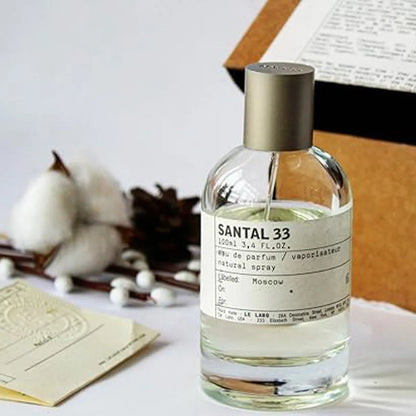LeLabo Santal No.33 Eau De Parfum – Unisex Long-Lasting Perfume Inspired by Santal 33, 100ml (3.4 oz) – Perfect Gift