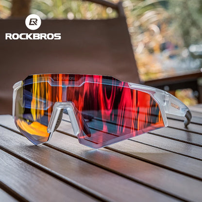 ROCKBROS Cycling Glasses — Photochromic & Polarized Bike Sunglasses for MTB, Road & Outdoor Sports