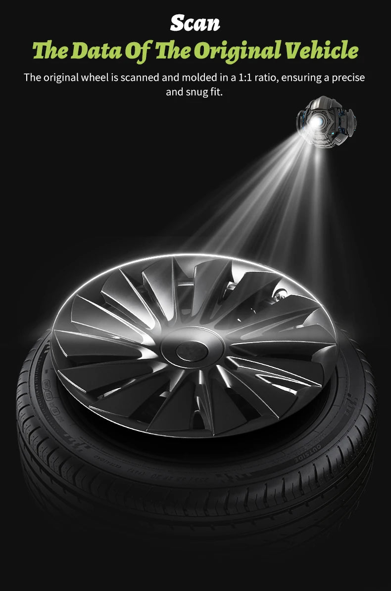 Tesla Model Y 2020–2024 19" Full Coverage Blade Wheel Hubcap – Car Accessories