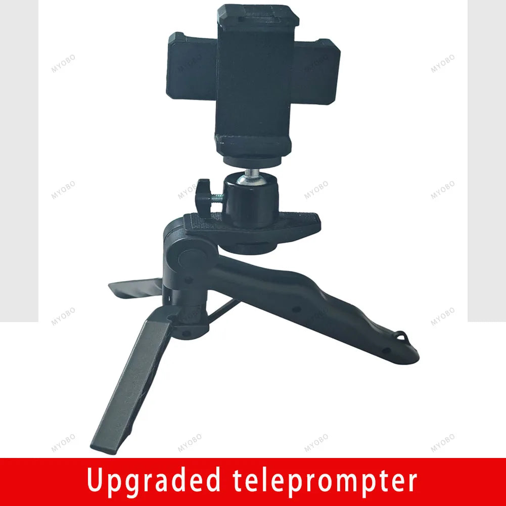 Teleprompter Clip for Phone – Live Broadcast Desktop Handheld Stand, Video Subtitle & Speech Reading Tripod Accessories