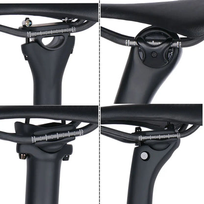 ELITAONE Road & MTB Bike Saddle — 240x143mm Carbon Fiber Round Rail | Super Light 89g 3143ER Seat