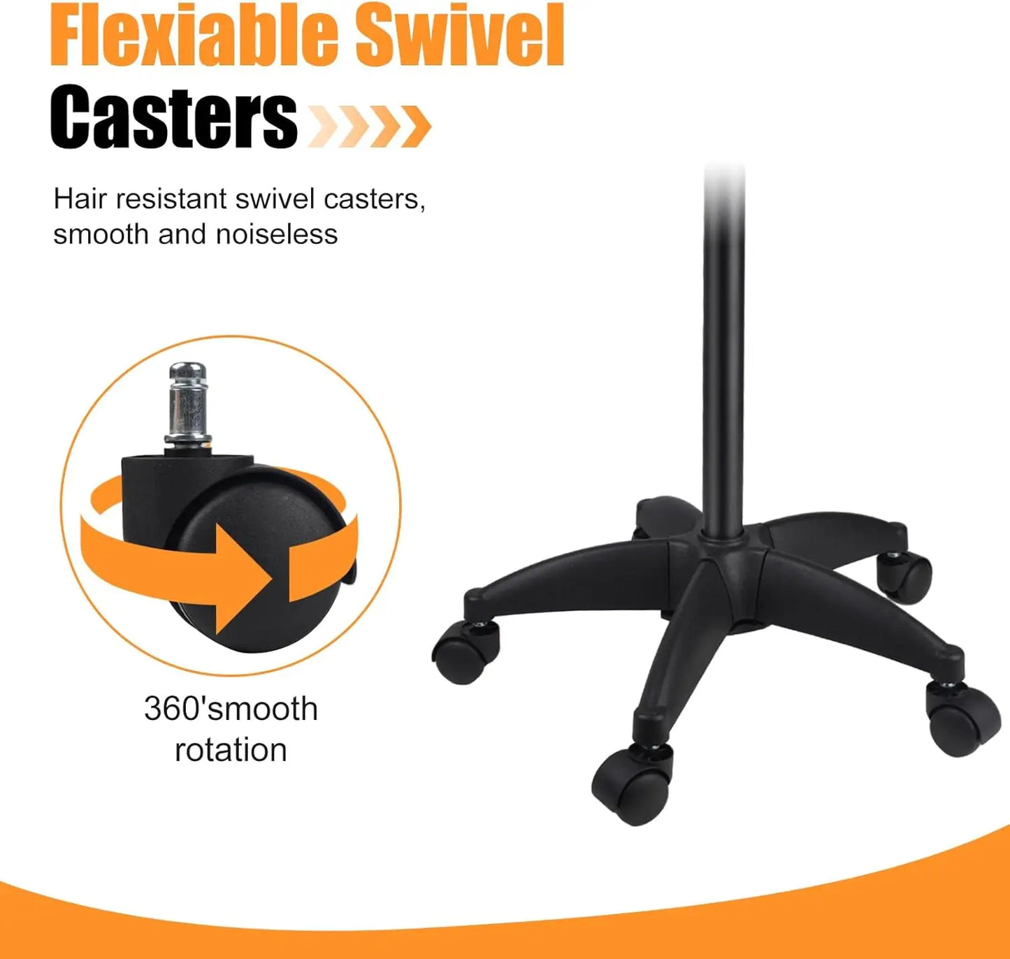 360° Rotating Beauty Salon Cart with Wheels – Adjustable Height Organizer & Ultimate Salon Utility Trolley