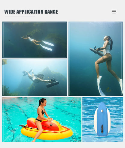Remote Control Electric Motorized Inflatable Jet Ski Boat – Floating Water Motor Boat with Electric Underwater Scooter