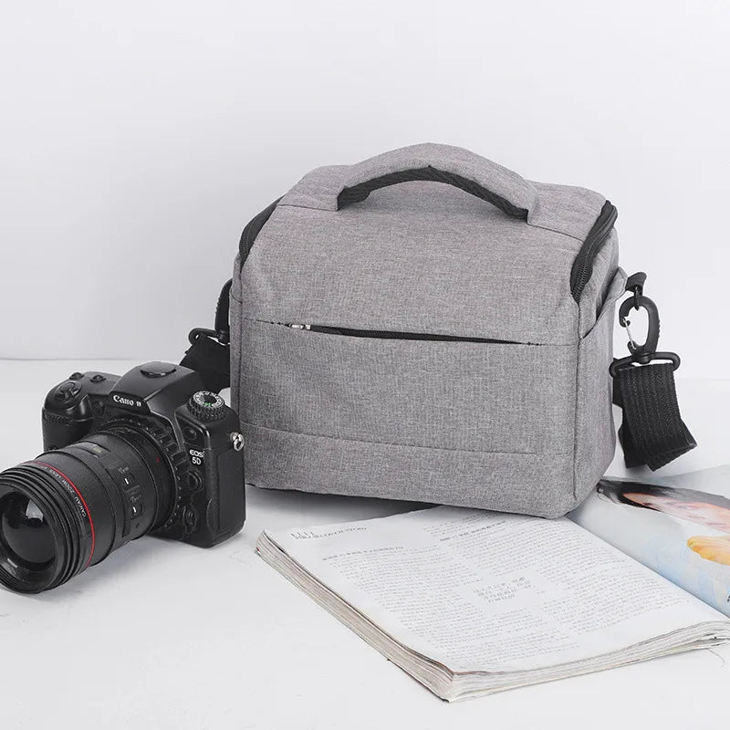 DSLR Camera Shoulder Bag – Portable Nylon Handbag for Sony, Nikon, Canon, Panasonic Equipment, Crossbody Style