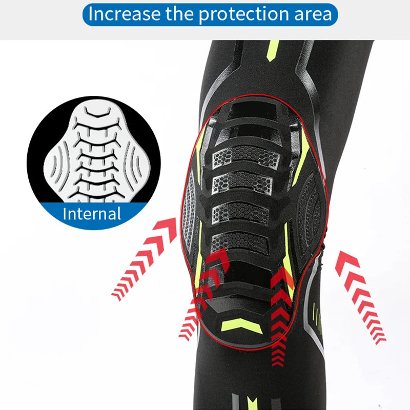Compression Sports Knee Pads - High Elasticity & Breathability | Shock Absorption for Running & Arthritis Joint Pain Relief