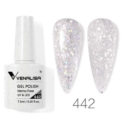 VENALISA 7.5ml HEMA-Free Nail Gel Polish – VIP4 Semi-Permanent Soak-Off UV/LED Gel Varnish, Full Coverage Nail Lacquer