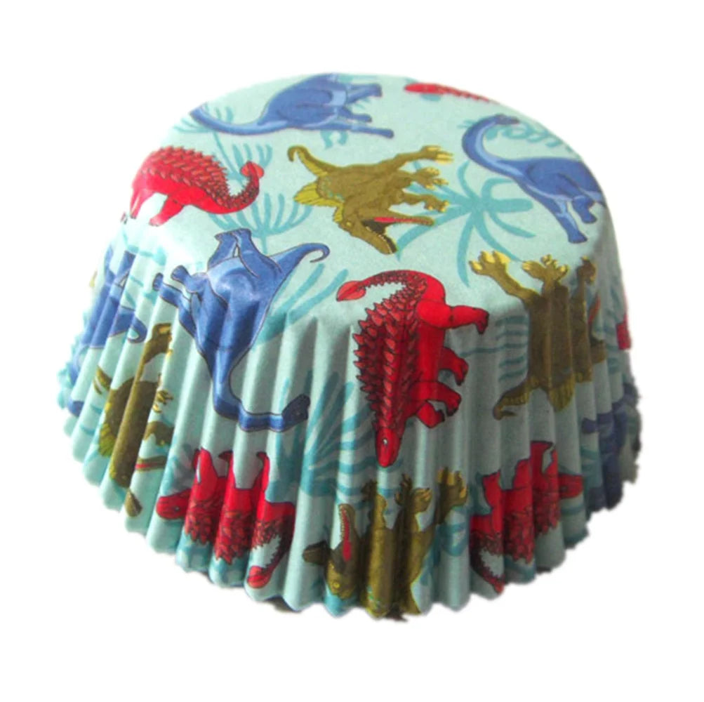 100PCS Animal Print & Pink Heart Cupcake Liners – Zebra, Leopard & Cow Pattern Muffin Baking Cups for Weddings & Parties