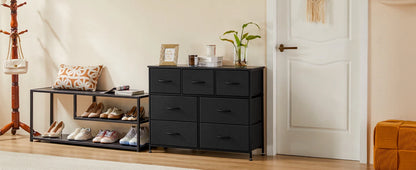 Bedroom Dresser with 7 Fabric Drawers – Organizer Storage Closet & Clothes Display Cabinet for Living Room