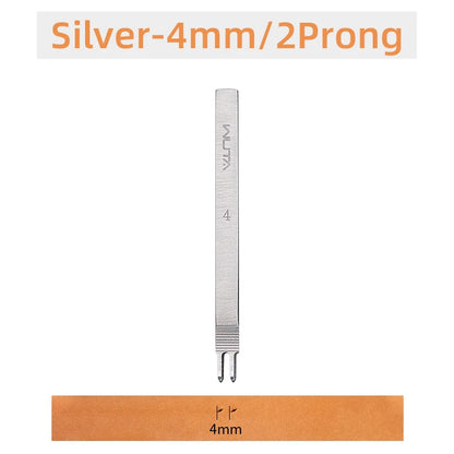 WUTA Leather Chisel Tool – Diamond Pricking Iron with 3/4/5/6mm Hole Punch for Stitching & Leathercraft