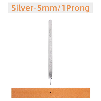 WUTA Leather Chisel Tool – Diamond Pricking Iron with 3/4/5/6mm Hole Punch for Stitching & Leathercraft
