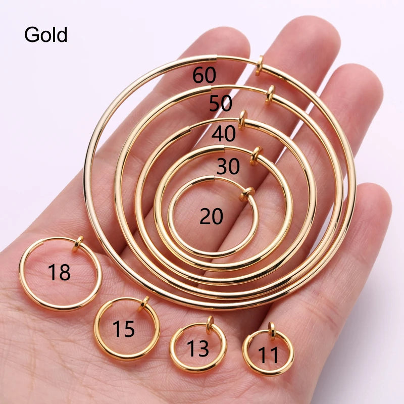 Unisex Ear Cuff Clip-On Hoop Earrings – No Piercing Required, Non-Hole Fake Earrings for Men & Women 2025 Trend