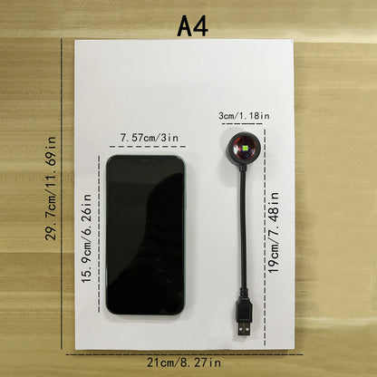 Rainbow Projection Lamp - USB Sunset Atmosphere Light with Multi-Angle Rotation for Home & Bedroom