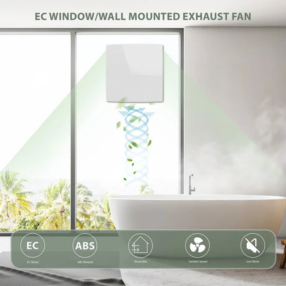 KCvents Exhaust Fan – Reversible Remote Control Ventilation for Bathroom, Kitchen & Home, ECO-Friendly 4/6in Wall Mount