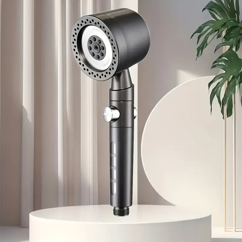 High Pressure Water Saving Shower Head - 5 Mode Handheld Bathroom Filter Spray with One Button Stop Function