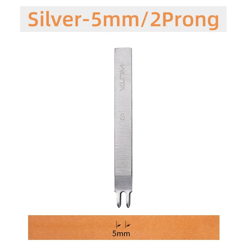 WUTA Leather Chisel Tool – Diamond Pricking Iron with 3/4/5/6mm Hole Punch for Stitching & Leathercraft