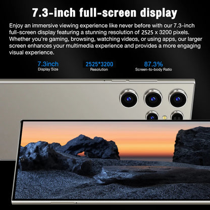 2026 HOT S26 Ultra Smartphone — 7.3" HD Global Edition, Dual SIM, 7800mAh Battery & Facial Recognition