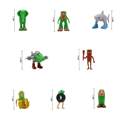 8PCS Italian Brainrot Anime Action Figures – Tung Tung Sahur PVC Toys, Funny Meme Collectibles for Home Decor & Kids Gifts