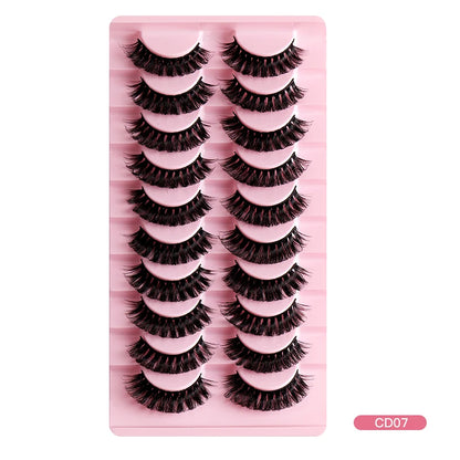 2/10 Pairs 3D Mink Strip False Eyelashes – Dramatic Fake Lash Extensions for Makeup