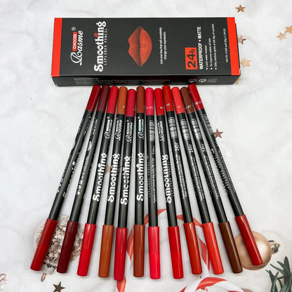 12-Piece Lipstick Set - Matte Lip Gloss & Professional Lip Liner for Women