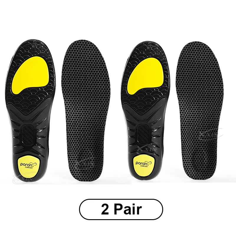 Carbon Fiber Heel Support Insoles - Poron Arch Support Shock Absorbing Pain Relief Shoe Inserts