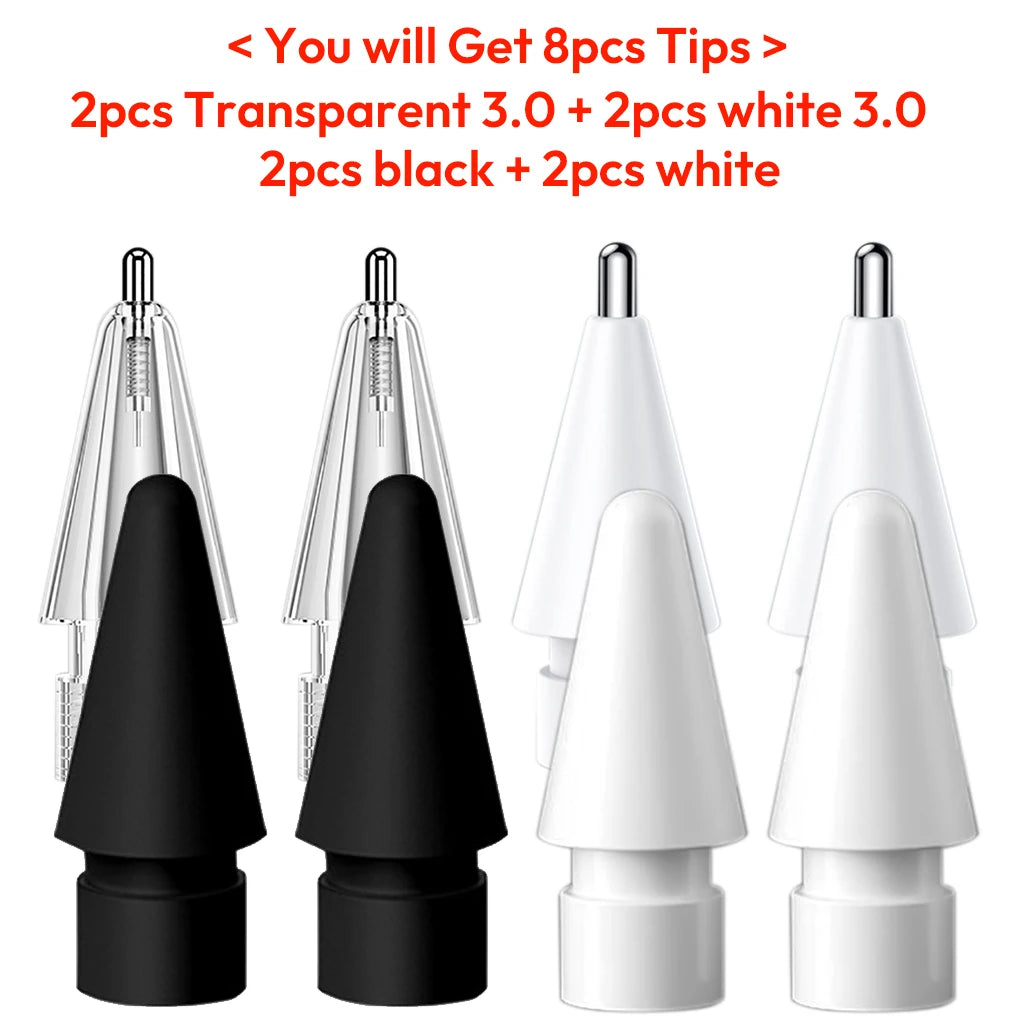 Replacement Tips for Apple Pencil 1st/2nd Gen – Upgraded Durable Nibs for iPad Pro Pencil