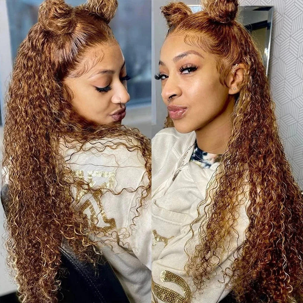 Highlight Invisi-Strap HD 360 Lace Front Wig – 250 Density Deep Curly Pre-Plucked Human Hair Full Lace Wig