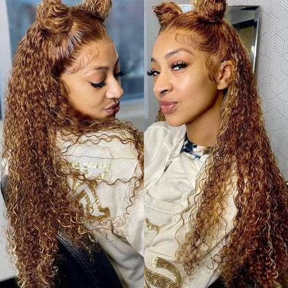 Highlight Invisi-Strap HD 360 Lace Front Wig – 250 Density Deep Curly Pre-Plucked Human Hair Full Lace Wig