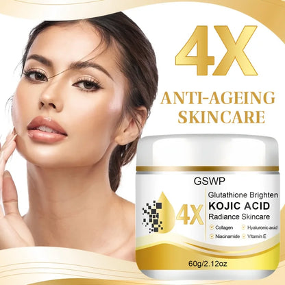 GSWP Kojic Acid & Glutathione Brightening Cream - Skin Care Moisturizer, 60g or 120g