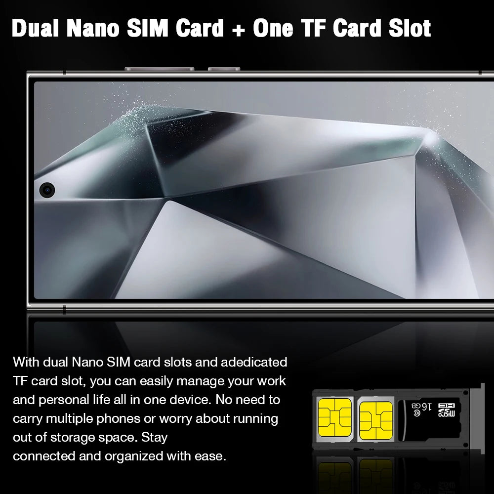 2026 HOT S26 Ultra Smartphone — 7.3" HD Global Edition, Dual SIM, 7800mAh Battery & Facial Recognition Function