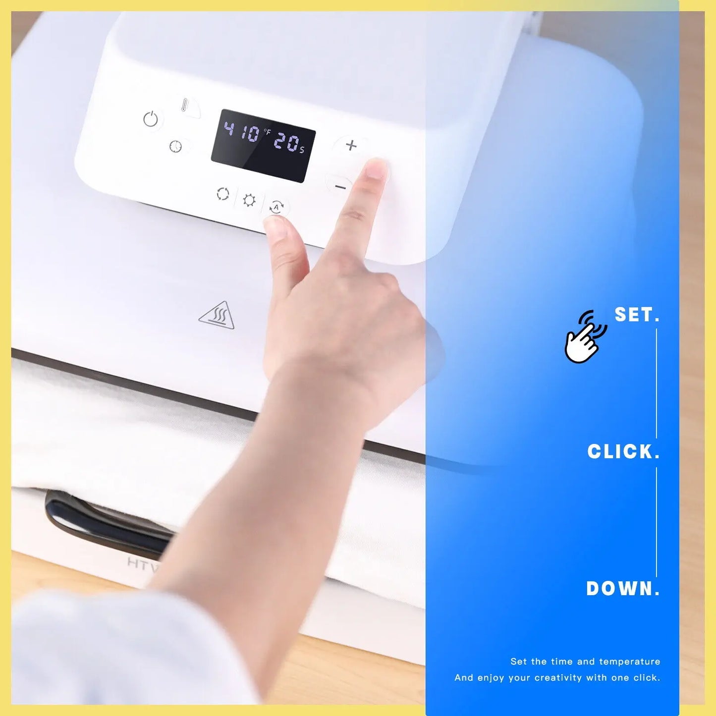 HTVRONT 15x15" Auto Heat Press Machine – 1500W for DIY Iron-On HTV Vinyl & Sublimation on T-Shirts, Bags, Hats, Fabrics