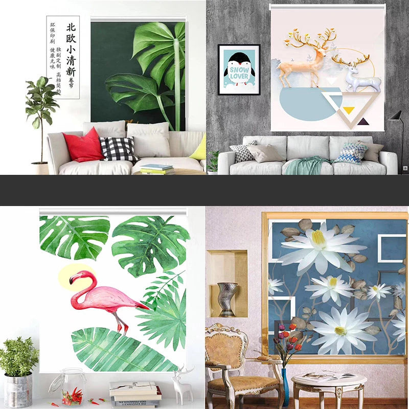 Decopedia Motorized Roller Blinds for Windows – Cordless Smart Blackout Day & Night Curtains for Living Room