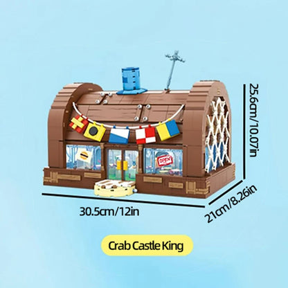 SpongeBob Krusty Krab Building Blocks – Creative Canteen Scene Model Bricks Desktop Toy for Kids